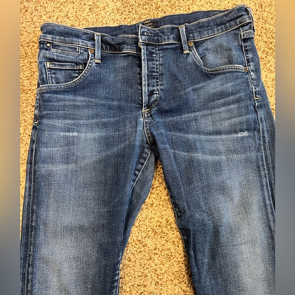 Citizens of Humanity Emerson Slim Boyfriend dark blue distressed jeans size 30 - Picture 2 of 15
